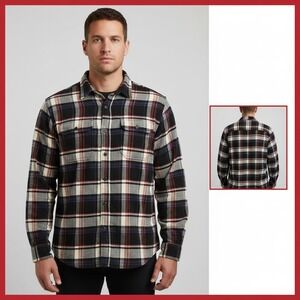 Plaid‎ Flannel Shirt Men's XLT Red Head Bass Pro Shops Long Sleeve Button Up